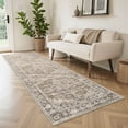 thumbnail image 1 of SIXHOME 2'x6' Runner Rugs Machine Washable Runner Vintage Medallion Non Slip Soft Carpet Rug Runner for Bedroom Hallway Kitchen Entryway Laundry Indoor Retro Home Decor Light Brown, 1 of 5
