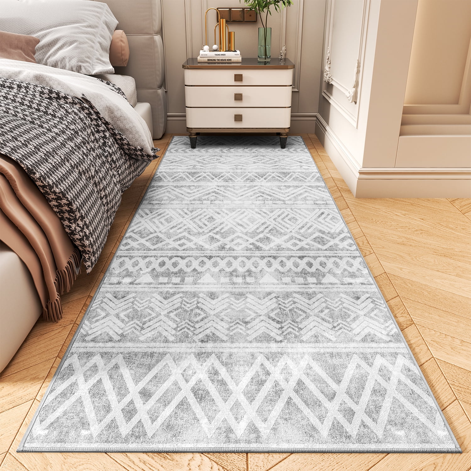 Bohemian Small Entryway Area Rug, Non Slip Entry Rugs For Inside