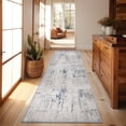 thumbnail image 1 of SIXHOME 2'x8' Runner Rug Machine Washable Runner Soft Modern Abstract Area Rug for Entryway Bedroom Kitchen Laundry Room Bathroom Aesthetic Home Decor Neutral Navy Blue Runner, 1 of 7