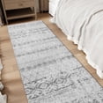 thumbnail image 1 of SIXHOME 2'x8' Runner Rugs for Hallway Washable Boho Soft Neutral Geometric Distressed Moroccan Rug Runner for Entryway Kitchen Laundry Room Bedroom Non Slip Rubber Backing Gray, 1 of 5