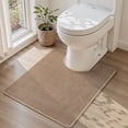 thumbnail image 1 of SIXHOME Bathroom Rugs 24"x20" U-Shaped Contour Toilet Rugs Woven Braided Non Slip Bath Mat with Rubber Backing Thin Soft Super Absorbent Bath Rugs Quick Dry Machine Washable Bathroom Mats Beige, 1 of 6