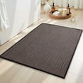 thumbnail image 1 of SIXHOME Bathroom Rugs Non Slip Bath Mat Super Absorbent Woven Braided Bathmat Thin Soft Quick Dry Bath Rugs with Rubber Backing Machine Washable Farmhouse Bathroom Mats Fits Under Door 20"x32" Black, 1 of 9