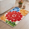 thumbnail image 1 of SIXHOME 20"x32" Vibrant Floral Bathroom Rug Non Slip Bath Mat Fluffy Soft Super Absorbent Quick Dry Bathroom Mat Machine Washable Tufted Floral Bath Mats for Bathroom Floor Beige, 1 of 7