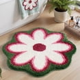 thumbnail image 1 of SIXHOME 26"x26" Vibrant Floral Bathroom Rug Non Slip Bath Mat Ultra-Soft Super Absorbent Quick Dry Bathroom Mat Machine Washable Single-Needle Tufted Floral Bath Mats for Bathroom Floor Teal, 1 of 7