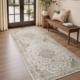 thumbnail image 1 of SIXHOME 2x8 Feet Washable Non-Slip Runner Rug - Traditional Distressed Vintage Brown Rug with Retro Floral Design, Ultra-Soft Indoor Carpet for Kitchens Doorways Bedroom, 1 of 6