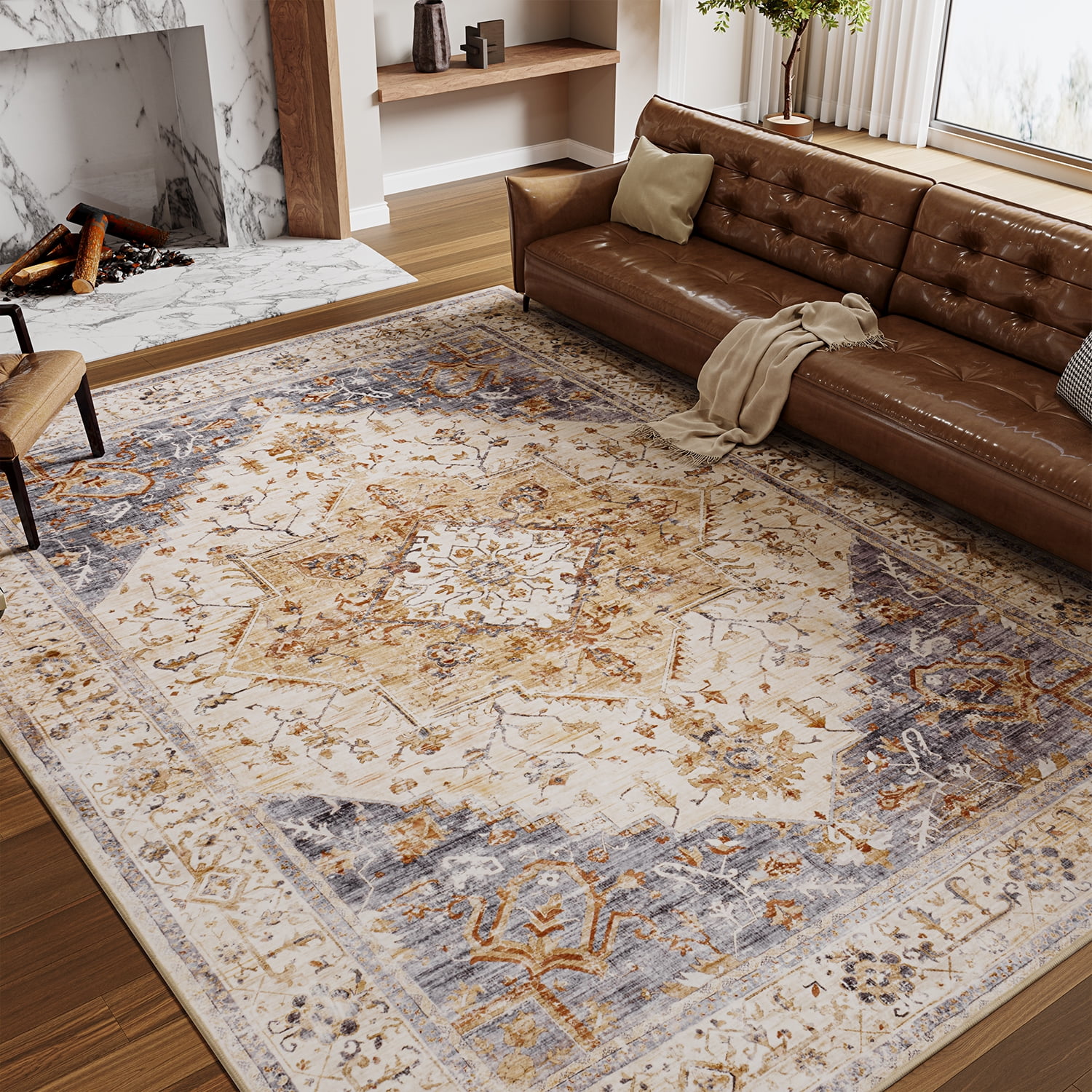 SIXHOME 5'x7' Rugs for Living Room Washable Area Rug Soft Oriental Carpet Vintage Boho Bedroom Dining Kids Room Kitchen Throw Rug Non Slip Neutral SIXHOME 5'x7' Rugs for Living Room Washable Area Rug Soft Oriental Carpet Vintage Boho Bedroom Dining Kids Room Kitchen Throw Rug Non Slip Neutral