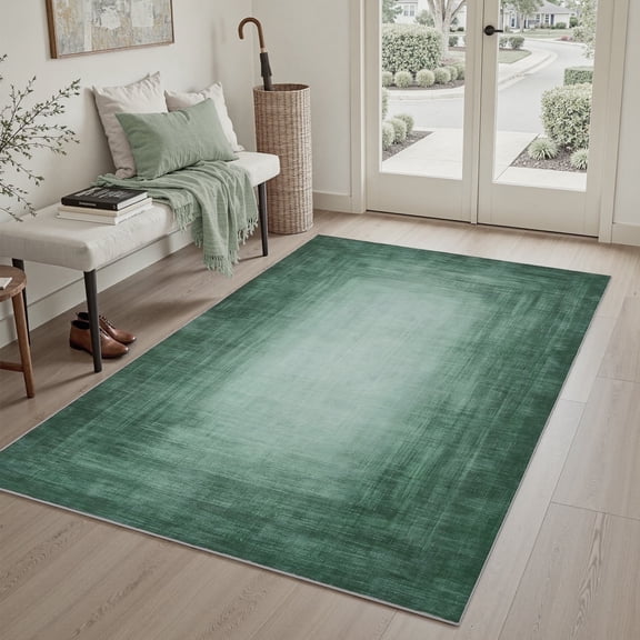 SIXHOME 3'x5' Area Rugs for Living Room Abstract Gradient Area Rugs Machine Washable Rugs Ultra Soft Neutral Carpet Rugs for Bedroom Dining Room Office Playroom Modern Home Decor Non Slip Rug Sage