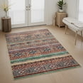 thumbnail image 1 of SIXHOME 3'x5' Area Rugs for Living Room Washable Rugs Vintage Boho Area Rug Soft Moroccan Geometric Indoor Rug for Bedroom Dining Room Office Foldable Nonslip Aztec Rug Colorful and Green, 1 of 5