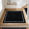 thumbnail image 1 of SIXHOME Non-Slip Carpet Stair Treads for Wooden Steps Plush Washable Stair Mats Indoor Peel and Stick Reusable Adhesive Stair Rugs 31"x31" Black Stair Landing Mats, 1 of 6