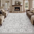thumbnail image 1 of SIXHOME 4'x6' Area Rugs for Living Room Washable Rugs Carpet Vintage Traditional Rugs for Bedroom Dinning Room Office Soft Non Slip Area Rug Retro Home Decor Light Gray, 1 of 7