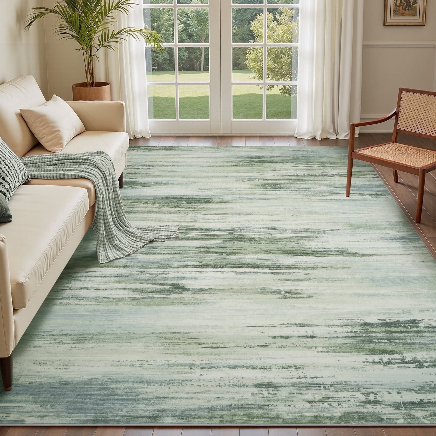 SIXHOME 4'x6' Area Rugs for Living Room Washable Rugs Modern Abstract ...