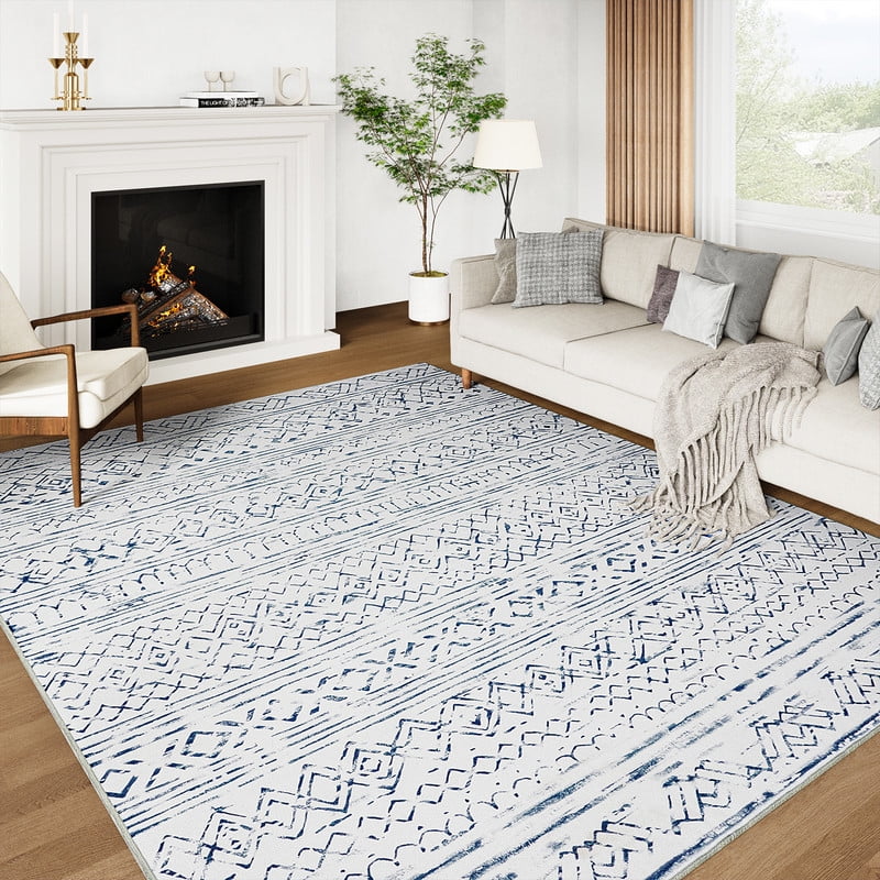 SIXHOME 4x6 Area Rugs for Living Room Washable Abstract Geometric Throw ...