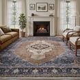 thumbnail image 1 of SIXHOME 5'x7' Area Rug Washable Retro Living Room Bedroom Carpet Soft Floral Distressed Indoor Rug Blue, 1 of 8