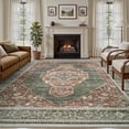 thumbnail image 1 of SIXHOME 5'x7' Area Rug Washable Retro Living Room Bedroom Carpet Soft Floral Distressed Indoor Rug Sage Green, 1 of 8