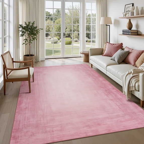 SIXHOME 5'x7' Area Rugs for Living Room Abstract Gradient Area Rugs Machine Washable Rugs Ultra Soft Neutral Carpet Rugs for Bedroom Dining Room Office Playroom Modern Home Decor Non Slip Rug Pink