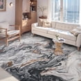 thumbnail image 1 of SIXHOME 5'x7' Area Rugs for Living Room Marble Swirl Abstract Rug Ultra Soft Washable Rugs for Bedroom Anti Slip Durable Carpet Home Decor for Dining Room Black and Gold, 1 of 6
