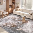thumbnail image 1 of SIXHOME 5'x7' Area Rugs for Living Room Marble Swirl Abstract Rug Ultra Soft Washable Rugs for Bedroom Anti Slip Durable Carpet Home Decor for Dining Room Gray and Gold, 1 of 6