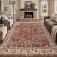 thumbnail image 1 of SIXHOME 5'x7' Area Rugs for Living Room Washable Rugs Carpet Vintage Traditional Rugs for Bedroom Dinning Room Office Soft Non Slip Large Area Rug Retro Home Decor Brick Red, 1 of 7
