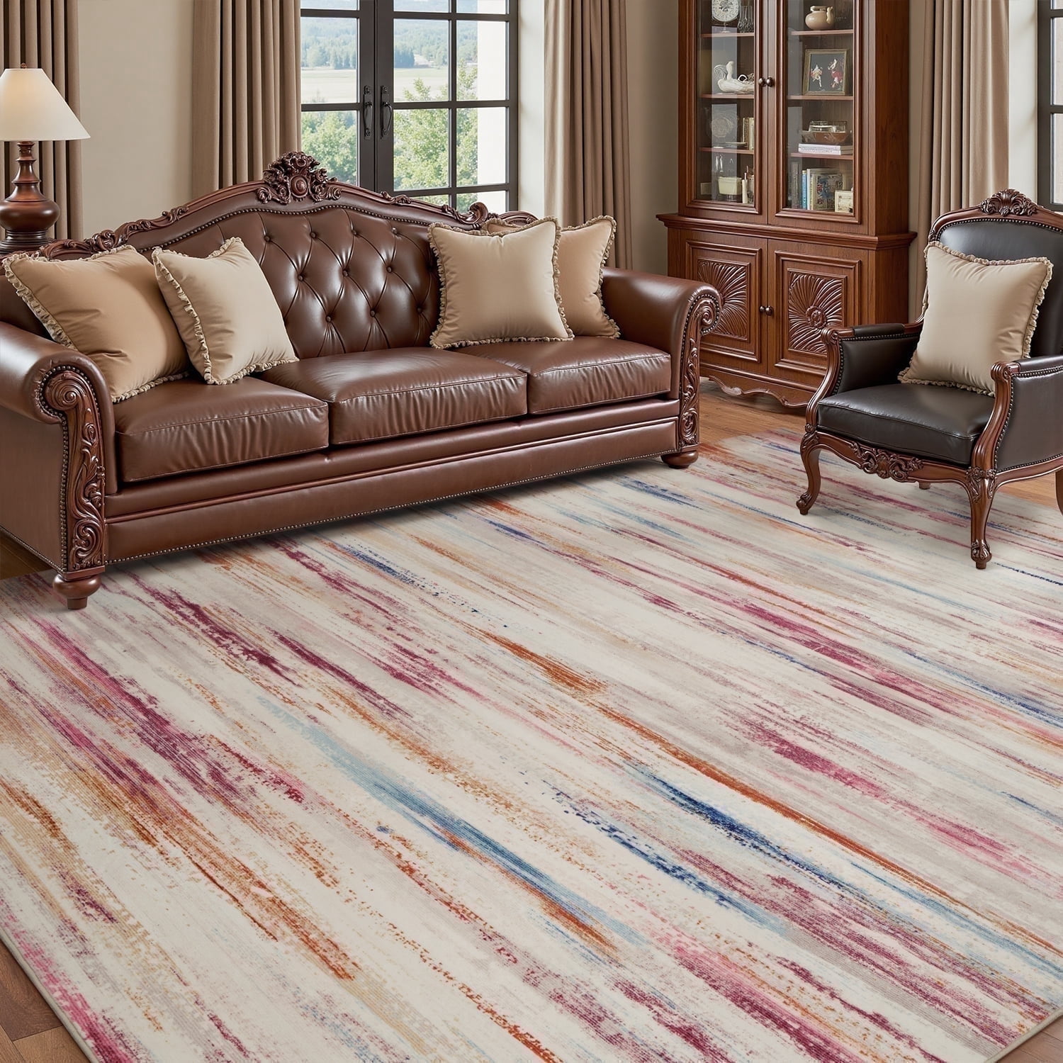 SIXHOME 5'x7' Area Rugs for Living Room Washable Rugs Modern Abstract ...