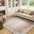 thumbnail image 1 of SIXHOME 9'x12' Area Rugs for Living Room Washable Rugs Ombre Vintage Floral Living Room Rug Aesthetic Carpet Soft Large Rugs for Bedroom Dining Room Office Retro Home Decor Tan and Orange, 1 of 8