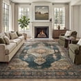 thumbnail image 1 of SIXHOME 5'x7' Area Rugs for Living Room Vintage Distressed Area Rugs for Bedroom Office Dining Room Machine Washable Indoor Rugs Green, 1 of 7