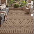 thumbnail image 1 of SIXHOME Outdoor Rugs 5'x7' Modern Rug Washable Area Rug for Living Room Indoor Outdoor Balcony Brown, 1 of 7