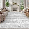 thumbnail image 1 of SIXHOME 5'x8' Area Rug for Living Room, Washable Foldable Lightweight Boho Geometric Moroccan Rug, Soft Non-Slip Distressed Carpet for Bedroom Dining Room Office, Modern Home Decor Gray, 1 of 7