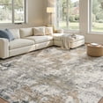 thumbnail image 1 of SIXHOME 6'x9' Area Rugs for Living Room Modern Abstract Area Rugs Machine Washable Rugs Soft Neutral Carpet Rugs for Bedroom Dining Room Office Aesthetic Home Decor Non Slip Rug Brown, 1 of 7