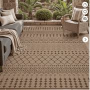 SIXHOME Outdoor Rugs 6x9 Patio Porch, Tropical Palm Indoor Outdoor Rug, Balcony RV Garden Carpet Brown