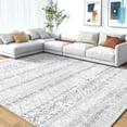 thumbnail image 1 of SIXHOME 6'x9' Area Rugs for Living Room Washable Rugs Boho Geometric Living Room Rug Moroccan Neutral Carpet Non Slip Soft Distressed Rugs for Bedroom Dining Room Office Modern Home Decor Gray, 1 of 5