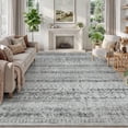 thumbnail image 1 of SIXHOME 6'x9' Area Rug for Living Room, Washable Foldable Lightweight Boho Geometric Moroccan Rug, Soft Non-Slip Distressed Carpet for Bedroom Dining Room Office, Modern Home Decor Black, 1 of 7