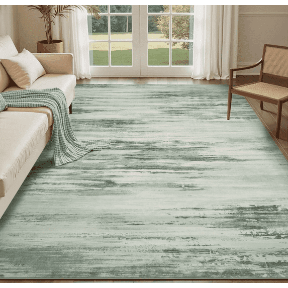 SIXHOME 6'x9' Area Rugs for Living Room Washable Rugs Modern Abstract Colorful Carpet Rugs for Bedroom Dinning Room Office Contemporary Home Decor Velvet Silk Rug