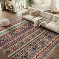 thumbnail image 1 of SIXHOME 6'x9' Area Rugs for Living Room Washable Rugs Vintage Boho Area Rug Soft Moroccan Geometric Indoor Rug for Bedroom Dining Room Office Foldable Nonslip Aztec Rug Colorful and Green, 1 of 8