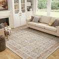 thumbnail image 1 of SIXHOME 6'x9' Area Rugs for Living Room Washable Rugs Vintage Floral Living Room Rug Traditional Aesthetic Carpet Soft Large Rugs for Bedroom Dining Room Office Retro Home Decor Orange, 1 of 6
