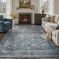 thumbnail image 1 of SIXHOME 6'x9' Area Rugs Washable Vintage Rugs for Living Room Distressed Floral Area Rug Indoor Soft Carpet Rugs for Bedroom Dining Room Office Throw Rugs Farmhouse Home Decor Blue, 1 of 7