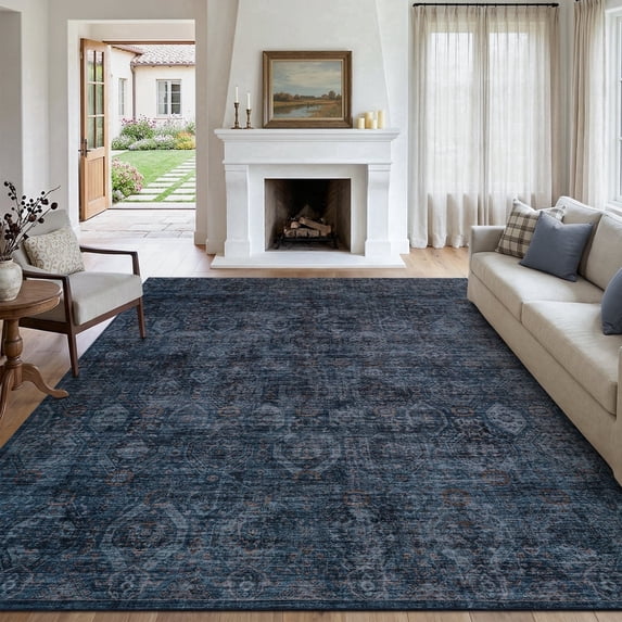 SIXHOME 6'x9' Area Rugs for Living Room Modern Area Rugs Machine Washable Rugs Blue