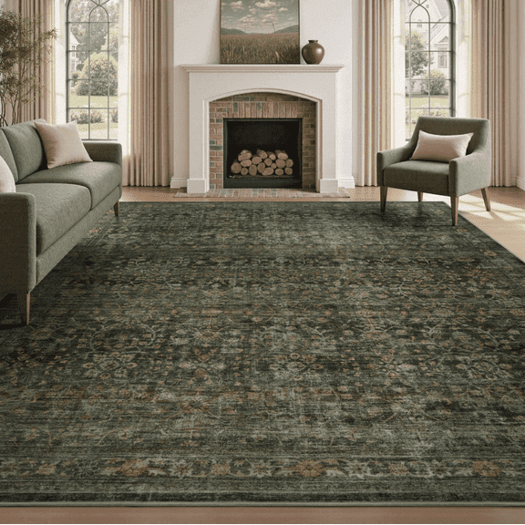 SIXHOME 6'x9' Area Rugs for Living Room Modern Area Rugs Machine Washable Rugs Green