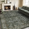 thumbnail image 1 of SIXHOME 8'x10' Area Rug Washable Retro Living Room Bedroom Carpet Soft Floral Distressed Indoor Rug Dark Green, 1 of 8