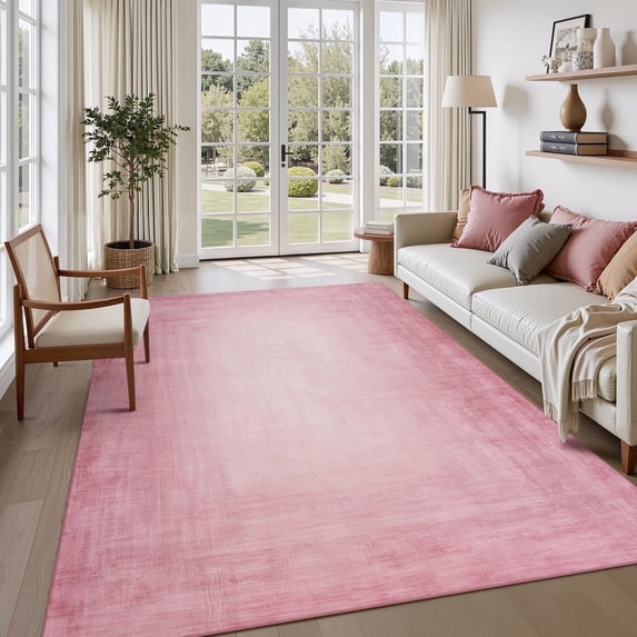 SIXHOME 8'x10' Area Rugs for Living Room Abstract Gradient Area Rugs Machine Washable Rugs Ultra Soft Neutral Carpet Rugs for Bedroom Dining Room Office Playroom Modern Home Decor Non Slip Rug Pink