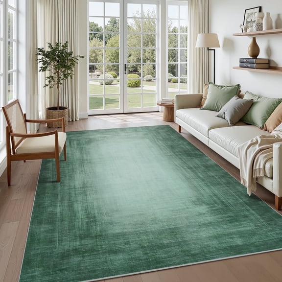 SIXHOME 8'x10' Area Rugs for Living Room Abstract Gradient Area Rugs Machine Washable Rugs Ultra Soft Neutral Carpet Rugs for Bedroom Dining Room Office Playroom Modern Home Decor Non Slip Rug Sage