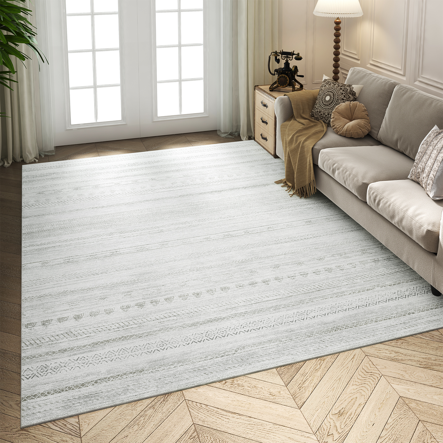 Ladole Rugs Vincenza Collection Adonis Geometric Elegant European Soft