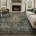 thumbnail image 1 of SIXHOME 8'x10' Eastern Classic Area Rug Washable Distressed Carpet Vintage Medallion Rugs for Living Room Bedroom Kitchen Dining Room Retro Neutral Home Decor Green, 1 of 7