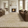 thumbnail image 1 of SIXHOME 8x10 Rugs for Living Room Washable Area Rug Non Slip Vintage Boho Tribal Farmhouse Carpet Low Pile Distressed Indoor Rug linen Beige, 1 of 8