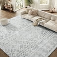 thumbnail image 1 of SIXHOME 8'x10' Area Rugs for Living Room Washable Rugs Boho Large Area Rug Modern Geometric Neutral Living Room Rug Carpet Soft Rugs for Bedroom Dining Room Office Home Decor Gray, 1 of 9