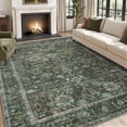 thumbnail image 1 of SIXHOME 8'x10' Area Rugs for Living Room Rugs for Bedroom Vintage Soft Floral Area Rug Washable Botanical Printed Carpet Non Slip Oriental Rug for Dining Room and Farmhouse Home Decor Green, 1 of 7