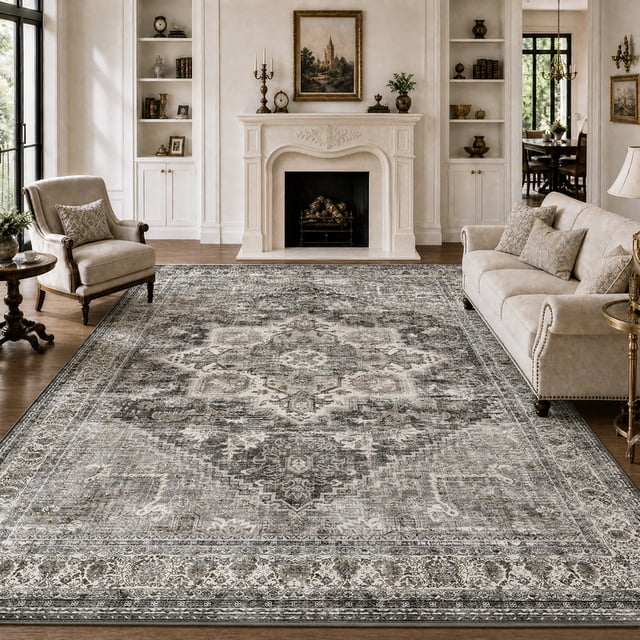 Room With Rugg SIXHOME 8'x10' Eastern Classic Area Rug, Vintage Medallion Design ...