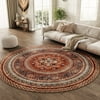 Size: 8' x 8' Round, Actual Color: Colorful and Green