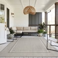 thumbnail image 1 of SIXHOME Outdoor Rugs 9'x12' Patio Rug Modern Bordered Indoor Outdoor Rugs Polypropylene Washable Non Shedding, Easy Clean, Waterproof, Durable Outdoor Carpet for Porch Balcony Deck Neutral Gray, 1 of 8
