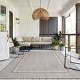 thumbnail image 1 of SIXHOME Outdoor Rugs 9'x12' Patio Rug Modern Bordered Indoor Outdoor Rugs Polypropylene Washable Non Shedding, Easy Clean, Waterproof, Durable Outdoor Carpet for Porch Balcony Deck Neutral Gray, 1 of 8