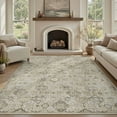 thumbnail image 1 of SIXHOME 9'x12' Area Rugs for Living Room Washable Vintage Floral Rugs Artistic Carpet Neutral Soft Rugs for Bedroom Dinning Room Office Home Decor Beige, 1 of 7